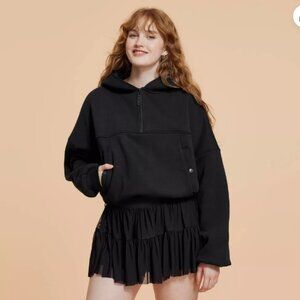 Blogilates - Marshmallow Half Zip Hooded Sweatshirt